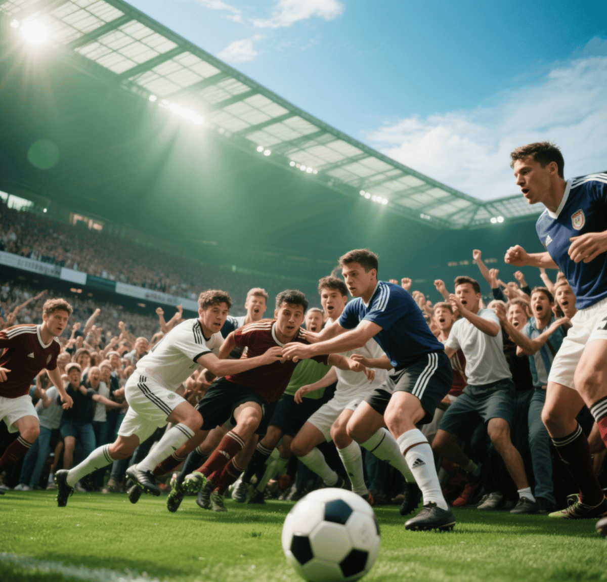 热情激烈的足球比拼点燃球迷狂热的简单介绍