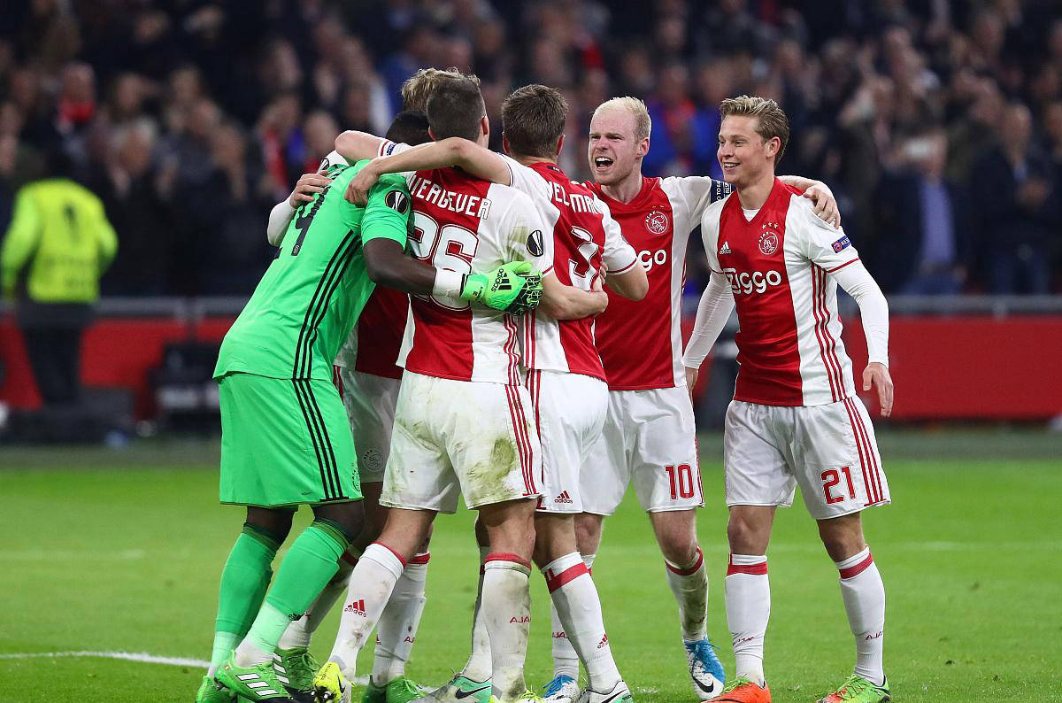 包含阿贾克斯球员集中注意力备战明日比赛，决心争胜的词条